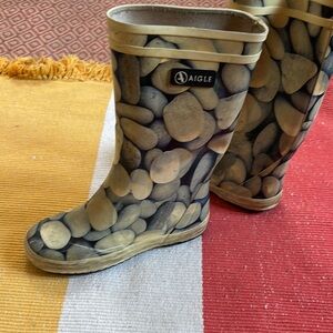 Aigle Kids Pebble Print Rain Boots